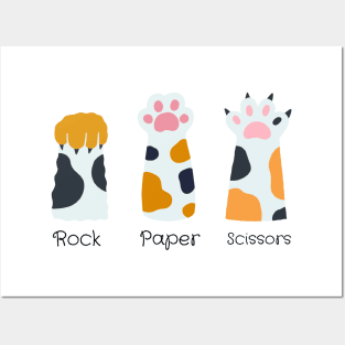 Cat Paw Games: Unleash the Rock, Paper, Scissors Fun Posters and Art